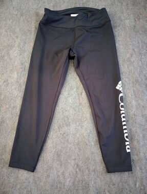 Columbia Women's Logo Graphic Leggings Black Size Medium Activewear Yoga Pants